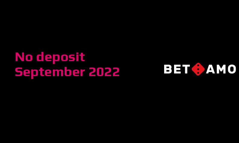 Latest no deposit bonus from BetAmo, today 1st of September 2022