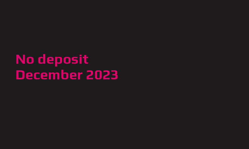 Latest no deposit bonus from CasinoCastle, today 9th of December 2023