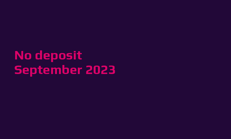 Latest no deposit bonus from GodBunny, today 2nd of September 2023