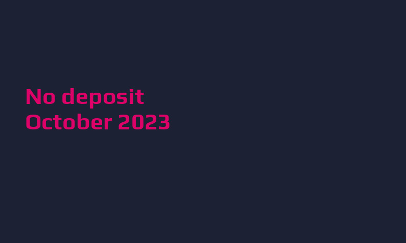 Latest no deposit bonus from K8, today 20th of October 2023