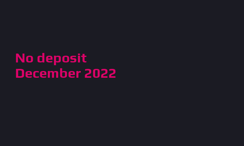 Latest no deposit bonus from Mystake December 2022