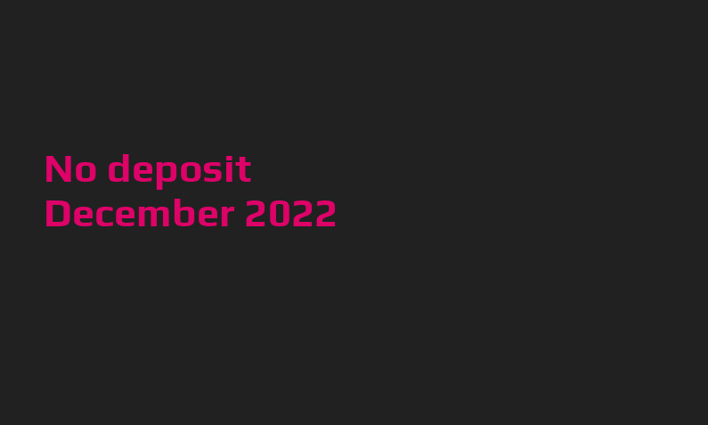 Latest no deposit bonus from Olympia Casino, today 24th of December 2022
