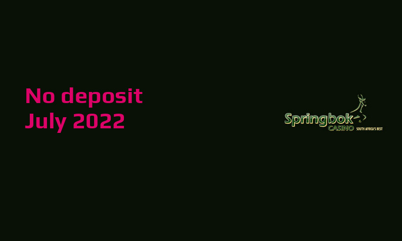 Latest no deposit bonus from Springbok Casino, today 4th of July 2022