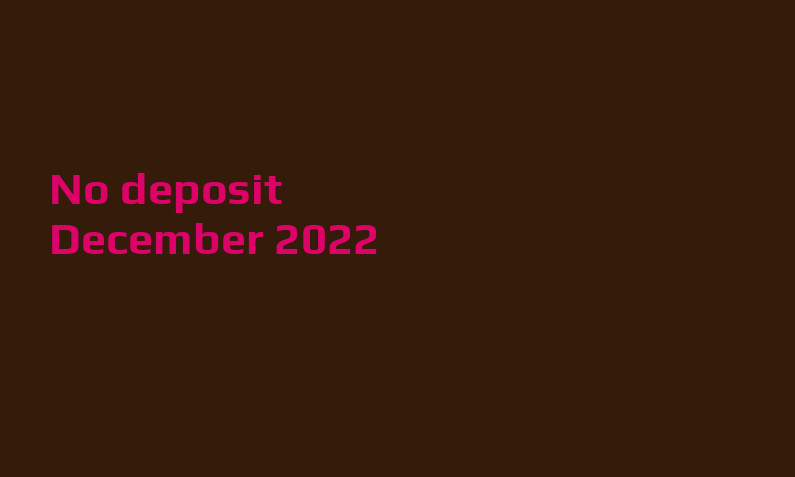Latest Slots Garden no deposit bonus 2nd of December 2022